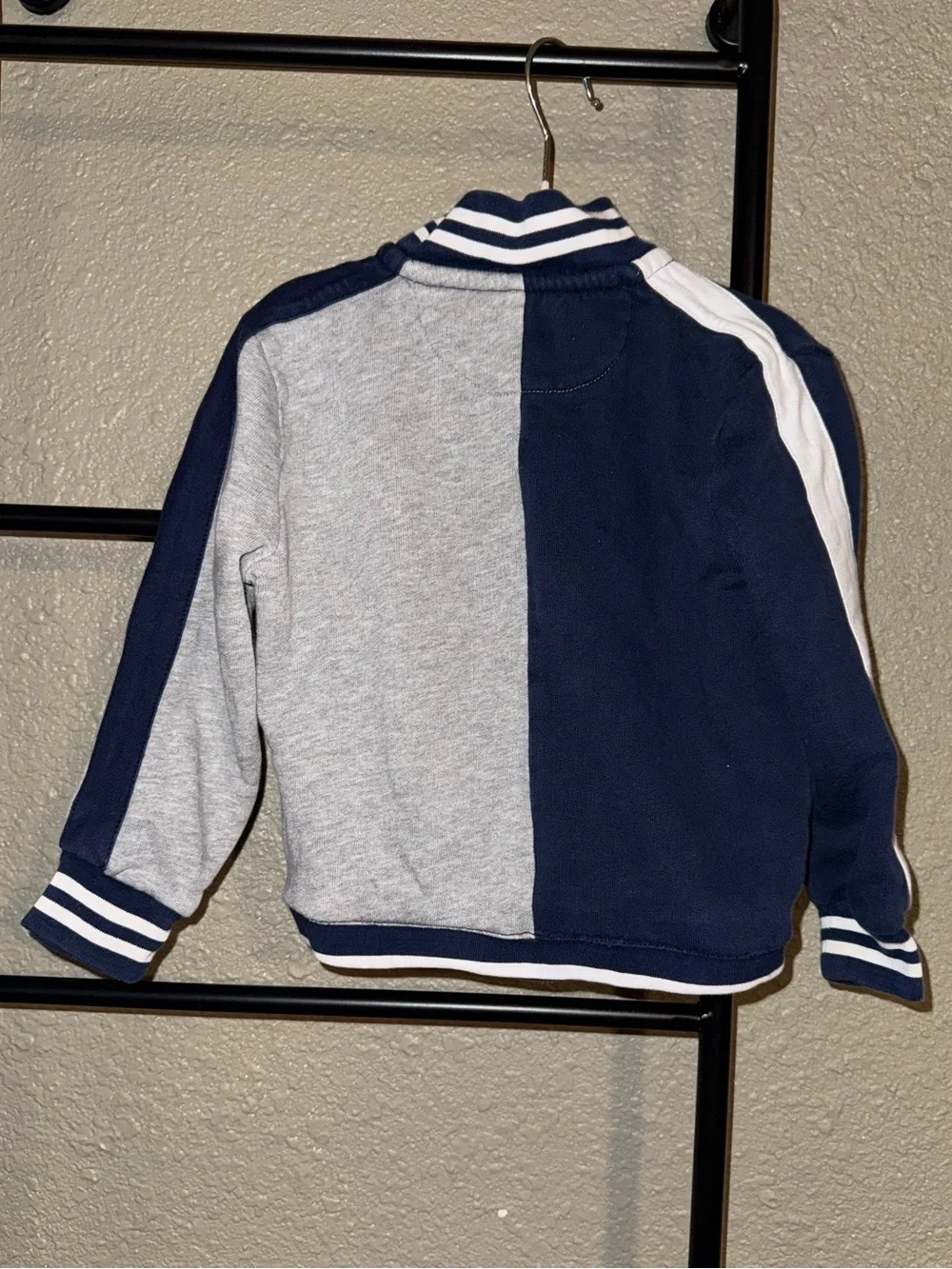 Ralph Lauren Kids USA Flag Zip Hoodie in Navy & Heather Gray